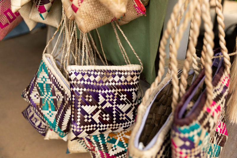 Pandanus bags, Vanuatu Market Day, Efate island, Shefa Province, Vanuatu. Photo: Vanuatu Tourism Office