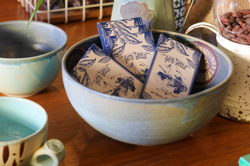 Displayed chocolate bars in a bowl, Gaston Chocolat Shop, Port-Vila town, Efate island, Shefa Province, Vanuatu. Photo: Vanuatu Tourism Office