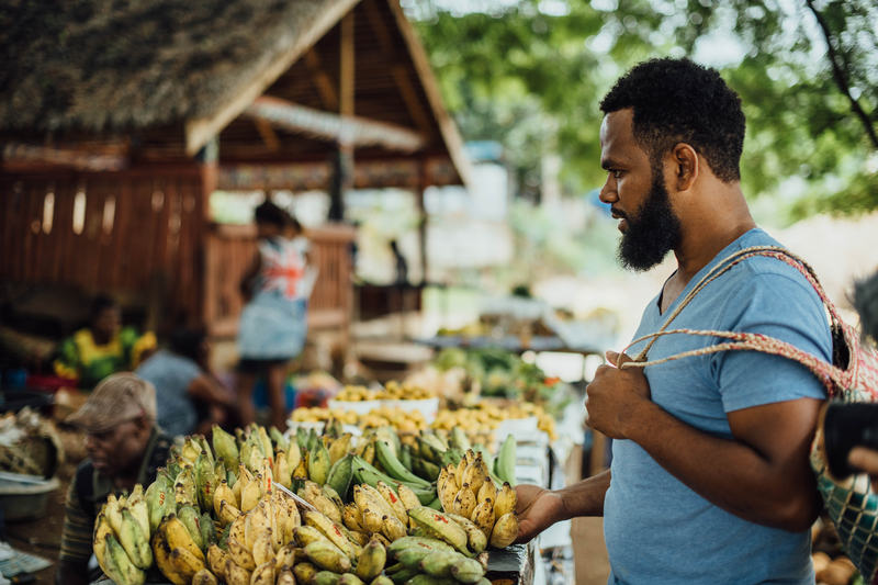 Leonid Vusilai at Manples Market, Manples, Port-Vila, Efate island, Shefa Province, Vanuatu, Photo: Vanuatu Tourism Office
