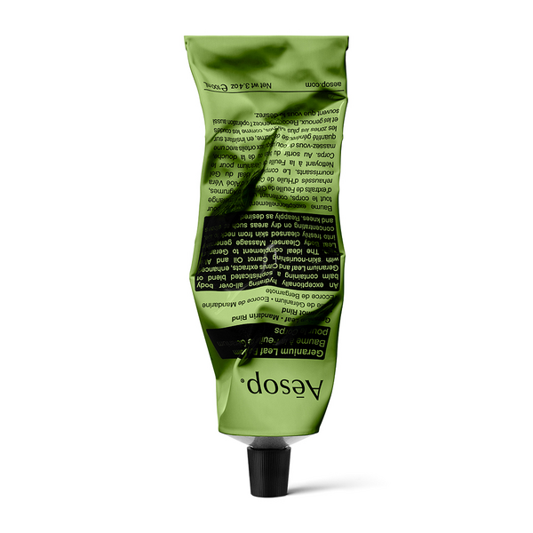 Aesop Unisex Green Geranium Leaf Body Balm, 100Ml - Contains Geranium Leaf, Mandarin Rind & Bergamot Rind