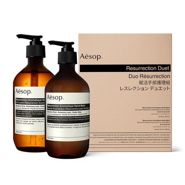 Aesop Unisex Resurrection Duet Hand Care Kit - Contains Resurrection Hand Balm & Resurrection Hand Wash